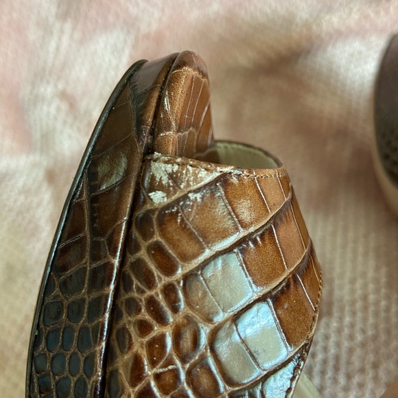 Prada Brown Peep-Toe High Heel Shoes - Picture 9 of 12